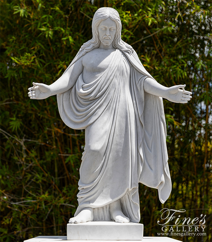 Search Result For Marble Statues  - White Marble Jesus Statue - MS-1164